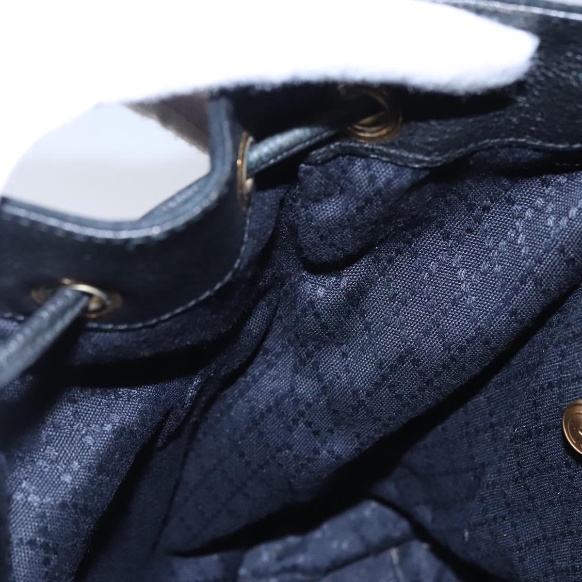 GUCCI Bamboo Backpack Suede Leather Black Gold 003 58 0016 Auth nb007