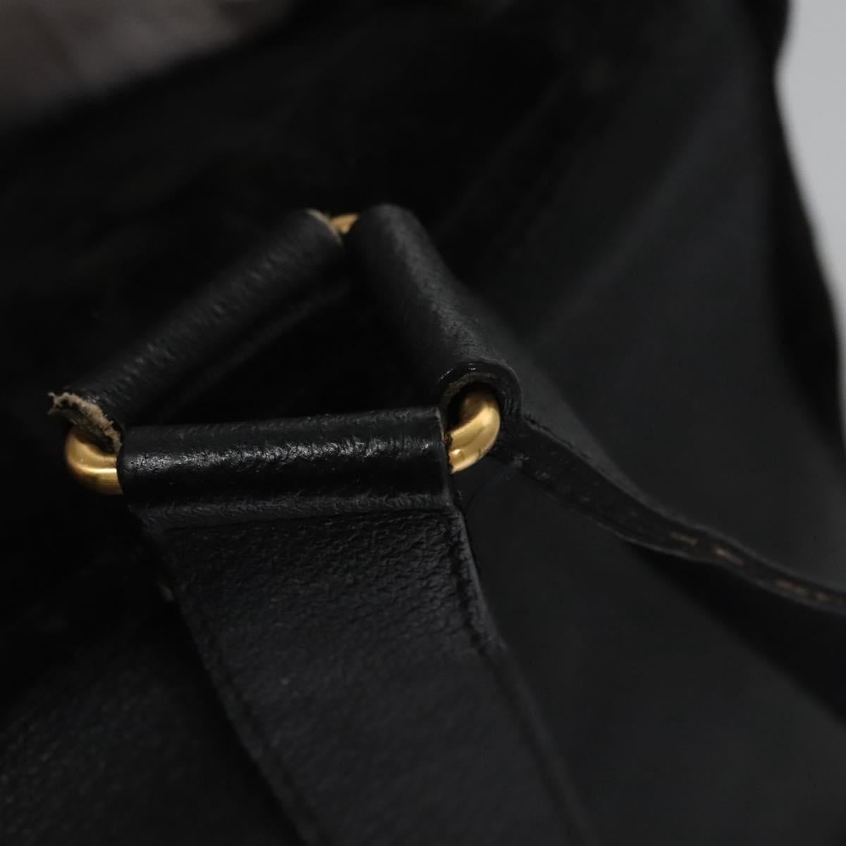 GUCCI Bamboo Backpack Suede Leather Black Gold 003 58 0016 Auth nb007