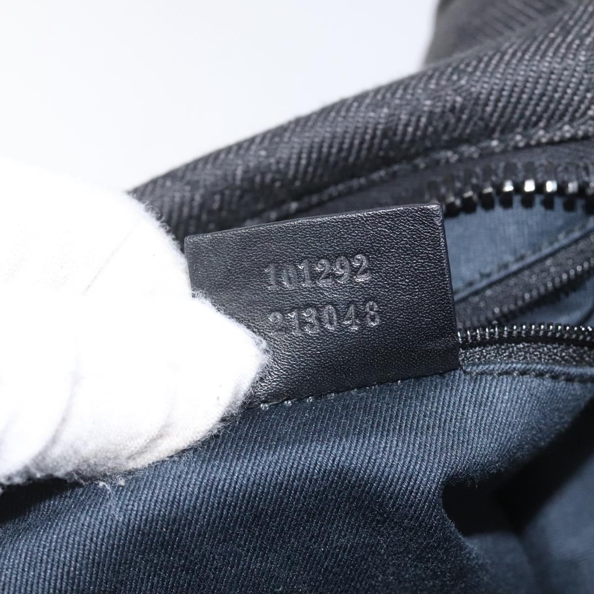 GUCCI GG Canvas Shoulder Bag Black 101292 Auth nb011