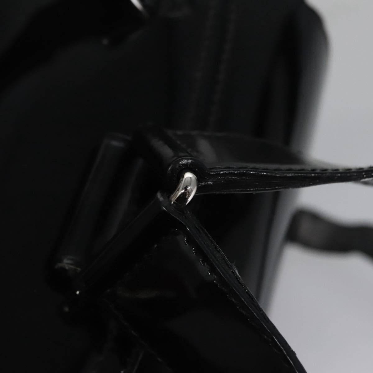 GUCCI Bamboo Backpack Patent leather Black 003 1998 0016 Auth nb024