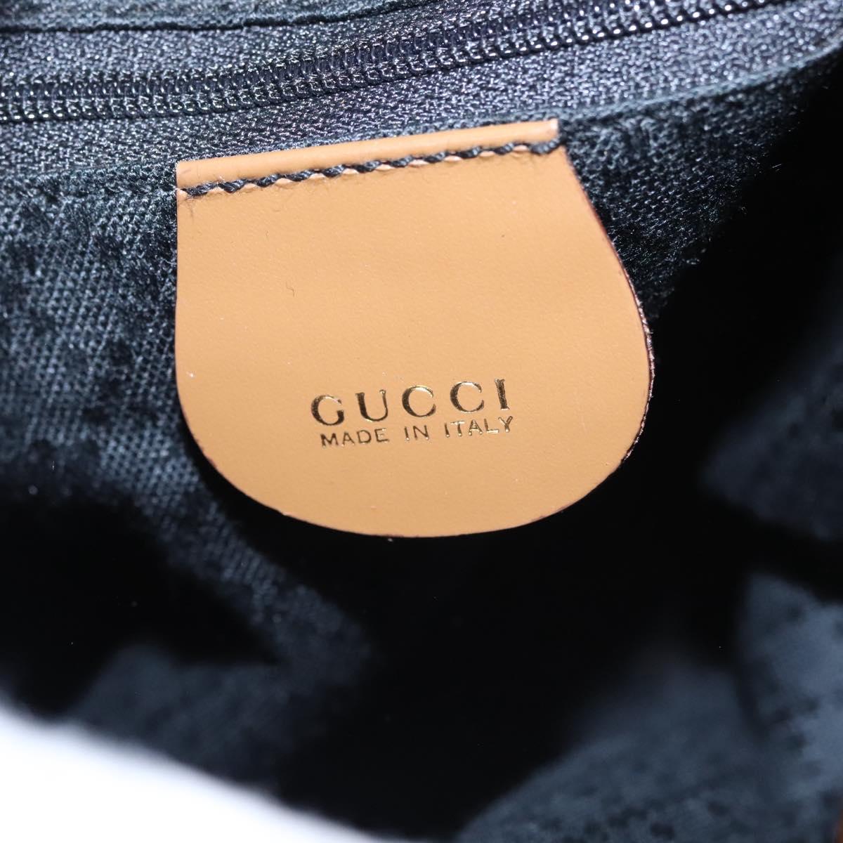 GUCCI Bamboo Backpack Patent leather Bronze Gold 003 1705 0030 Auth nb030