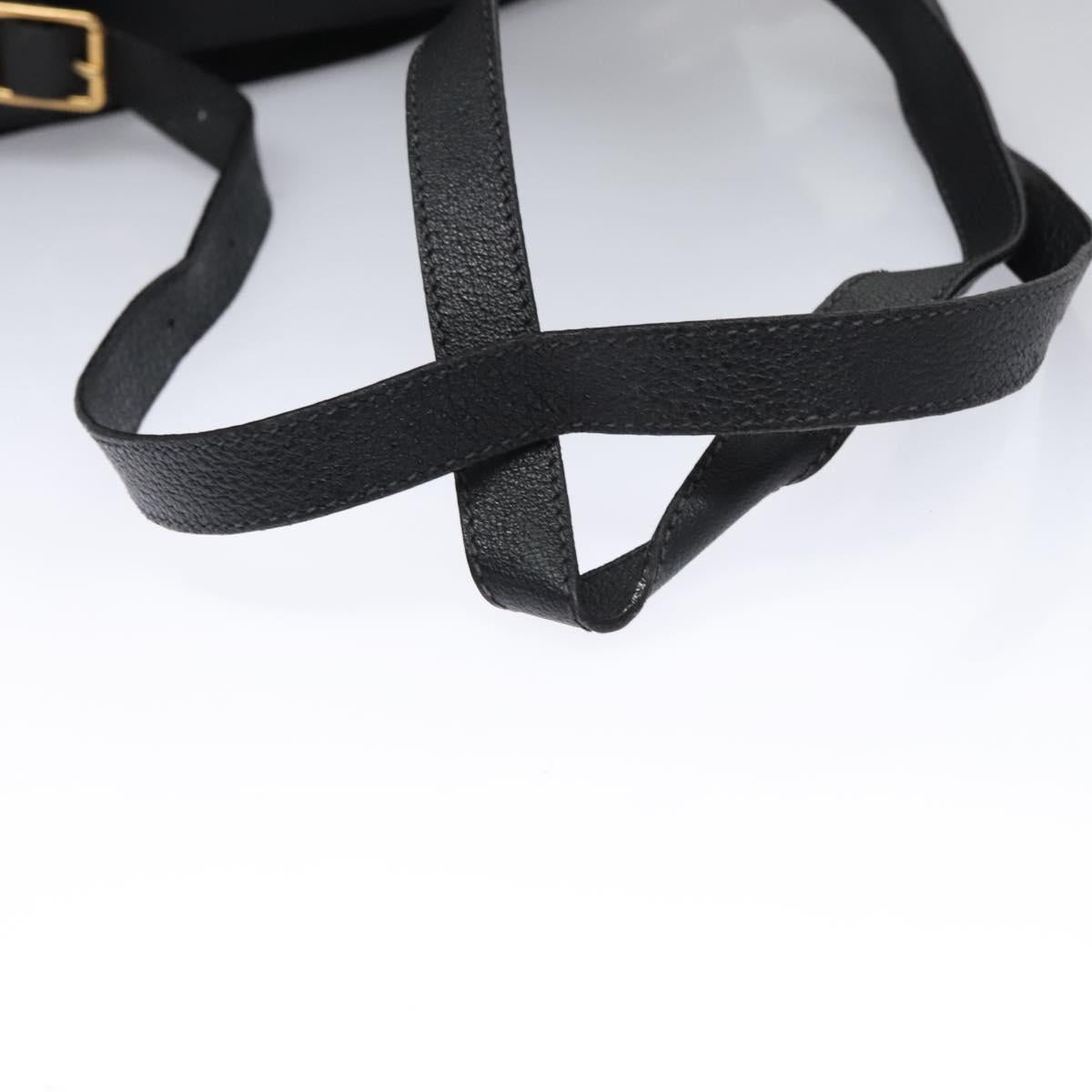 GUCCI Bamboo Backpack Suede Leather Black Gold 003 1705 0030 Auth nb031
