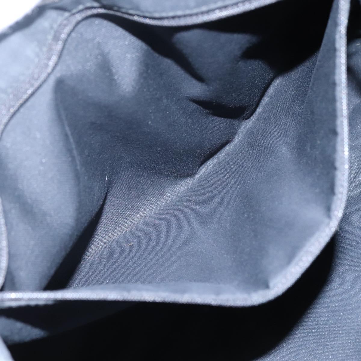 GUCCI GG Canvas Tote Bag Nylon Outlet Black Silver 268639 Auth nb032