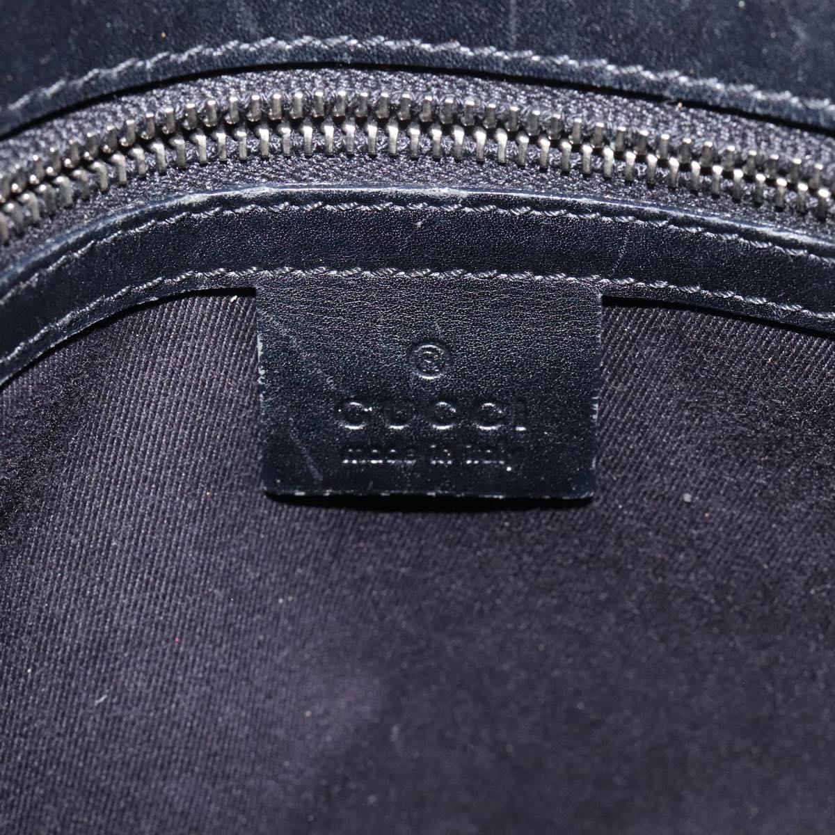 GUCCI GG Canvas Tote Bag Black Silver 107757 Auth nb044