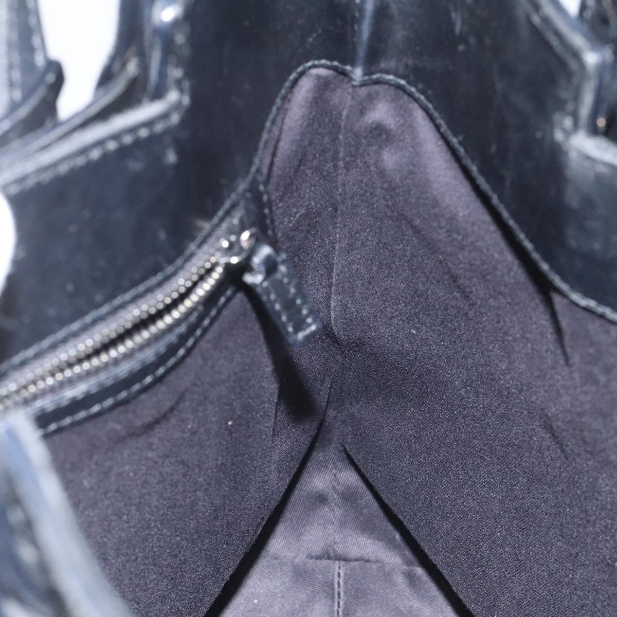 GUCCI GG Canvas Tote Bag Black Silver 107757 Auth nb044