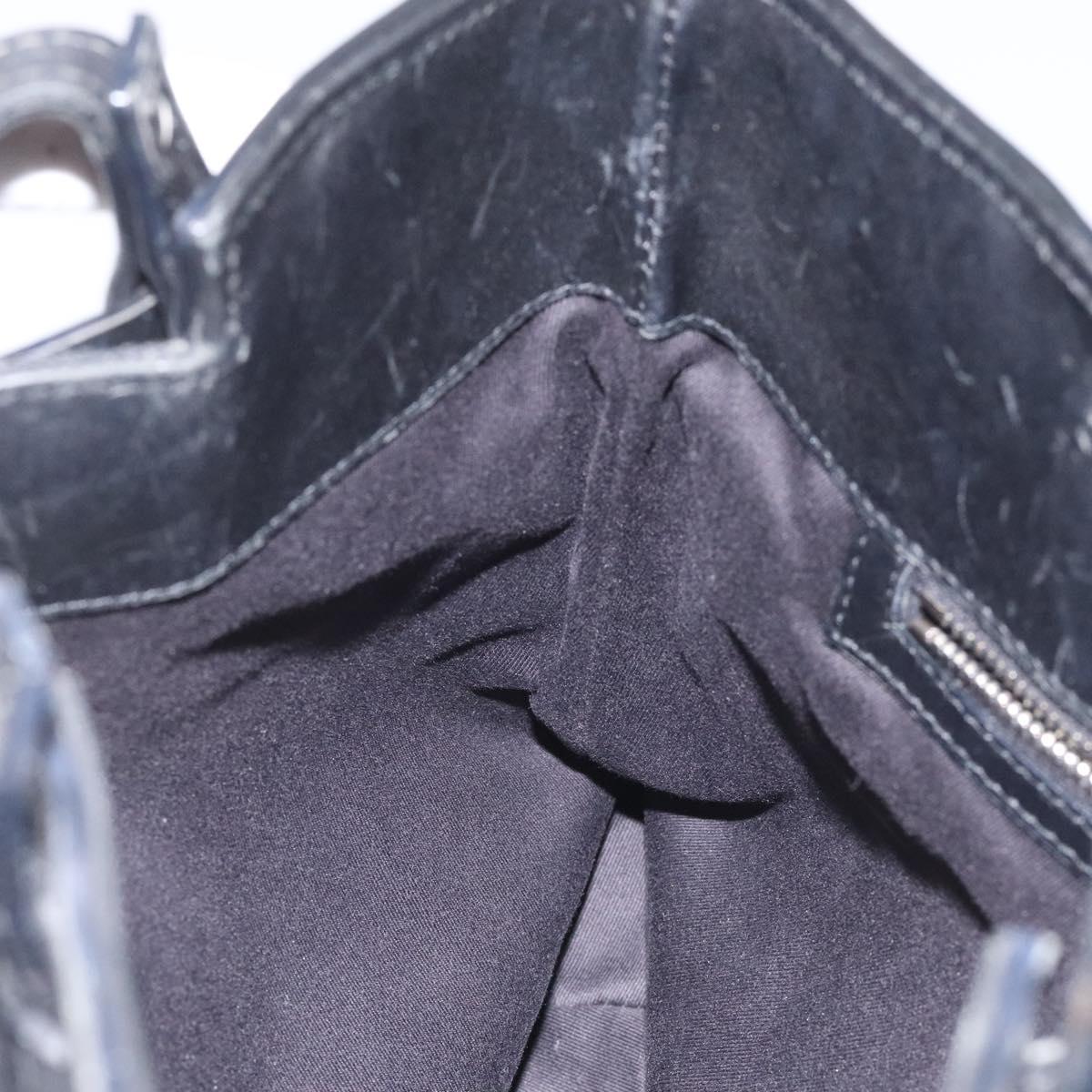 GUCCI GG Canvas Tote Bag Black Silver 107757 Auth nb044