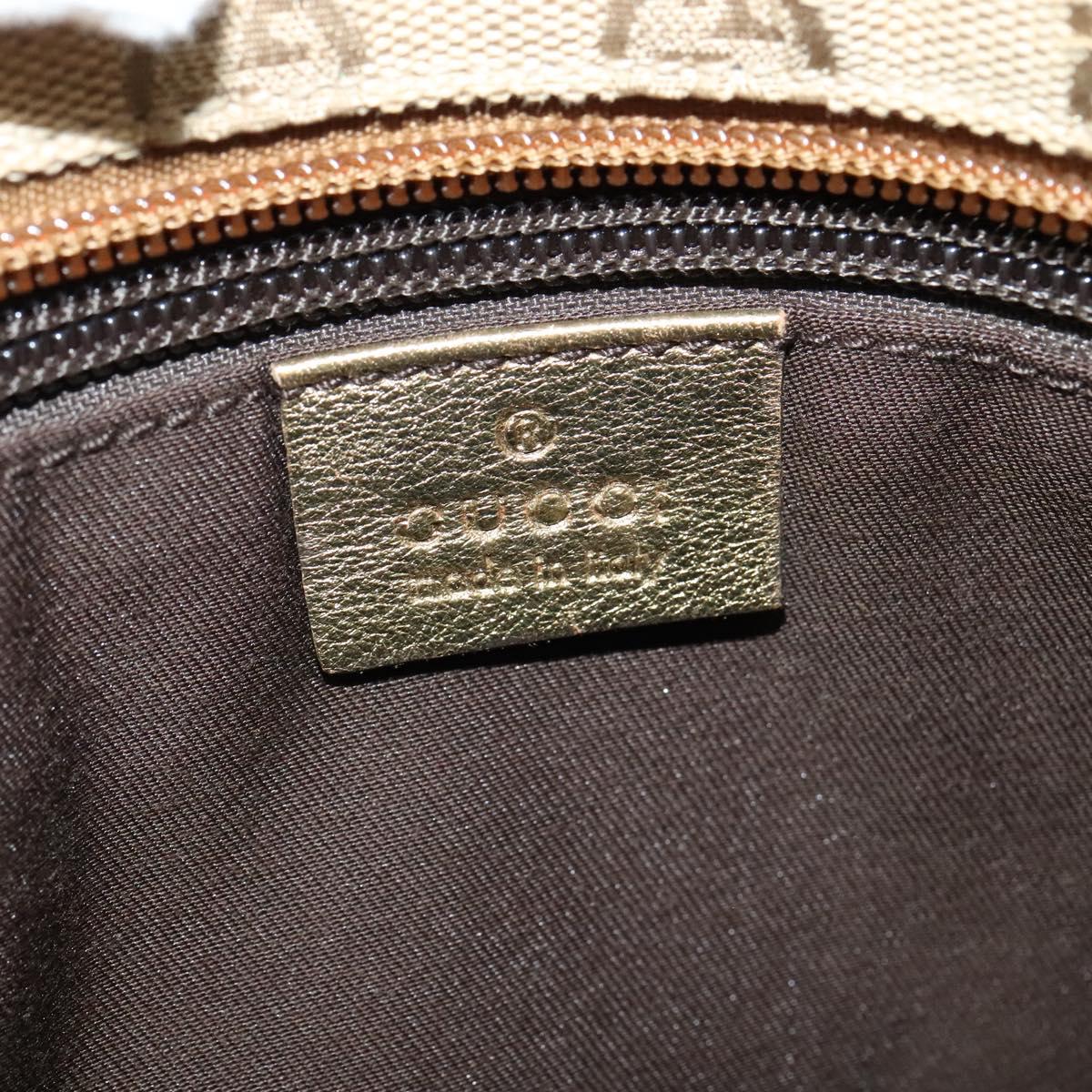 GUCCI GG Canvas Sherry Line Tote Bag Beige Pink gold 131230 Auth nb048