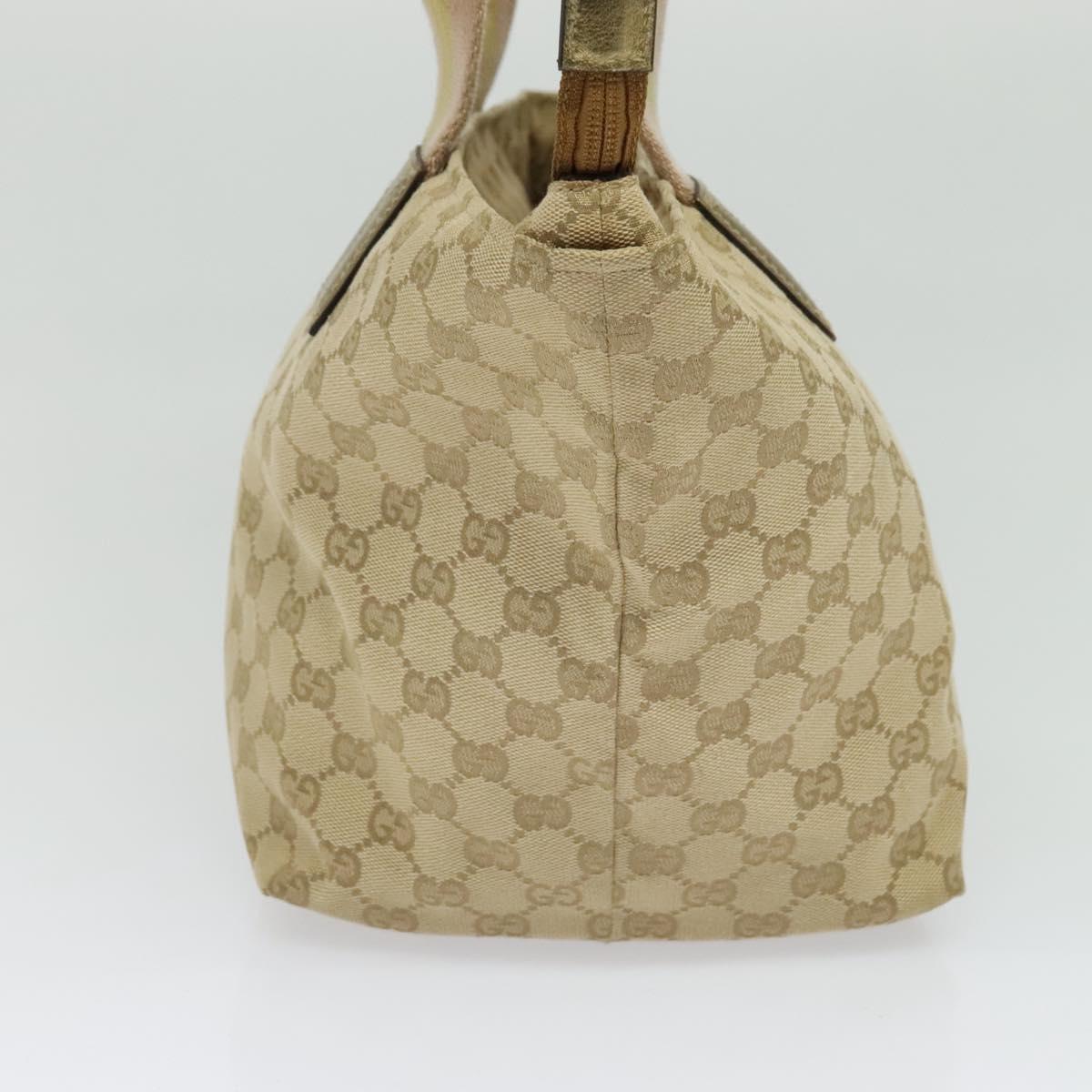 GUCCI GG Canvas Sherry Line Tote Bag Beige Pink gold 131230 Auth nb048