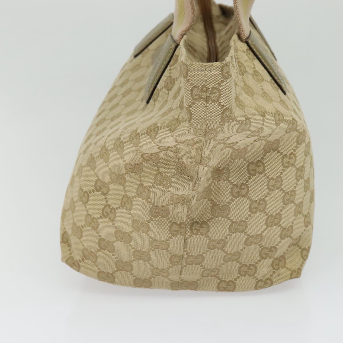 GUCCI GG Canvas Sherry Line Tote Bag Beige Pink gold 131230 Auth nb048