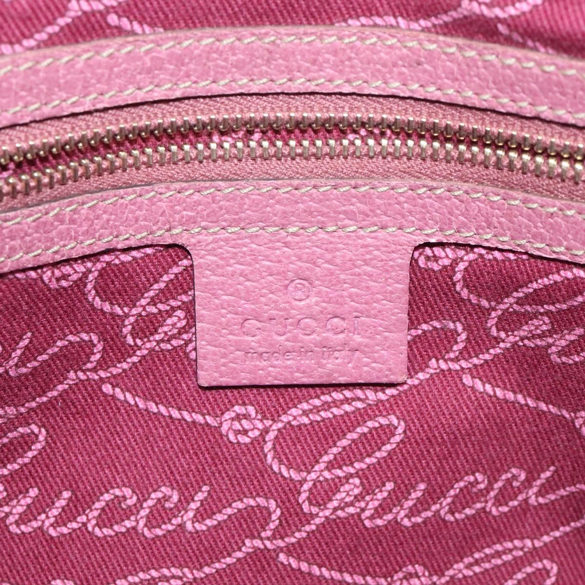 GUCCI GG Canvas Tote Bag Beige Pink Auth nb054