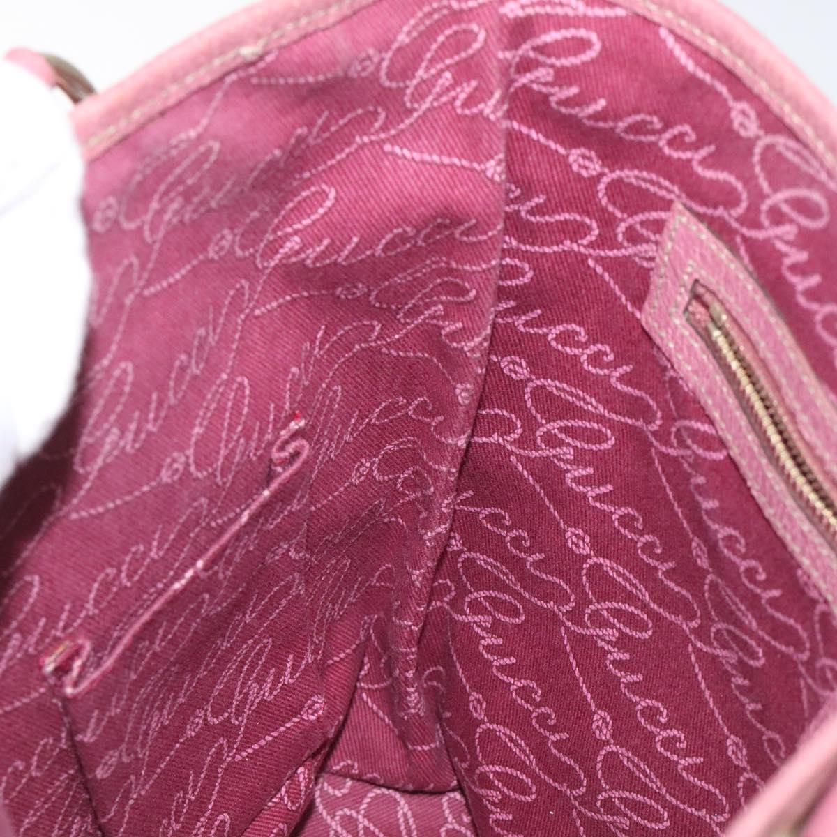 GUCCI GG Canvas Tote Bag Beige Pink Auth nb054