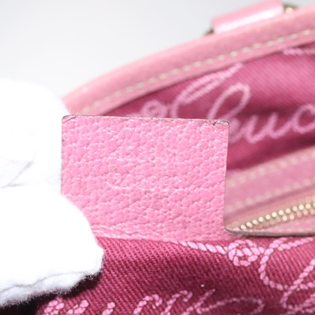 GUCCI GG Canvas Tote Bag Beige Pink Auth nb054