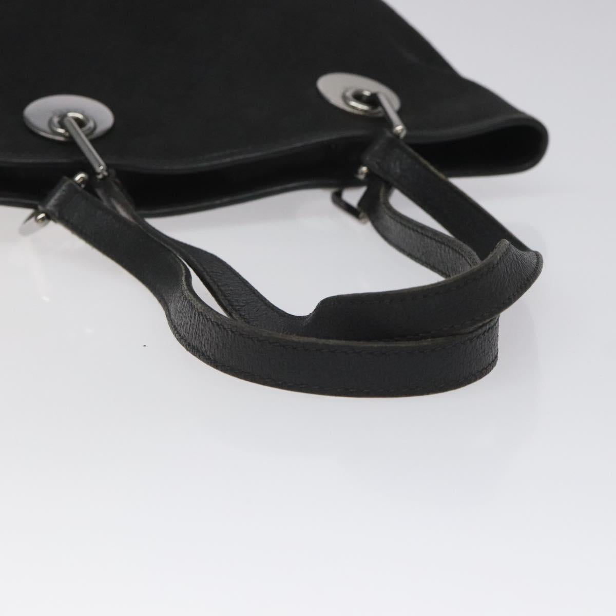 GUCCI GG Canvas Tote Bag Black Silver 120840 Auth nb060