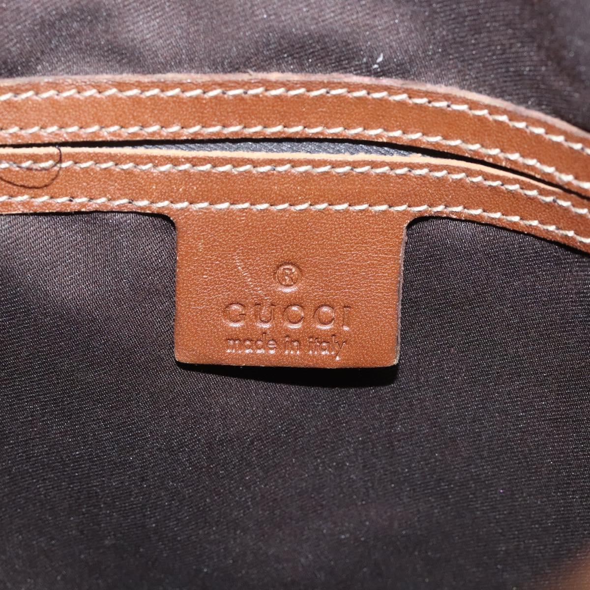 GUCCI GG Supreme Tote Bag PVC Gold White 189897 Auth nb065