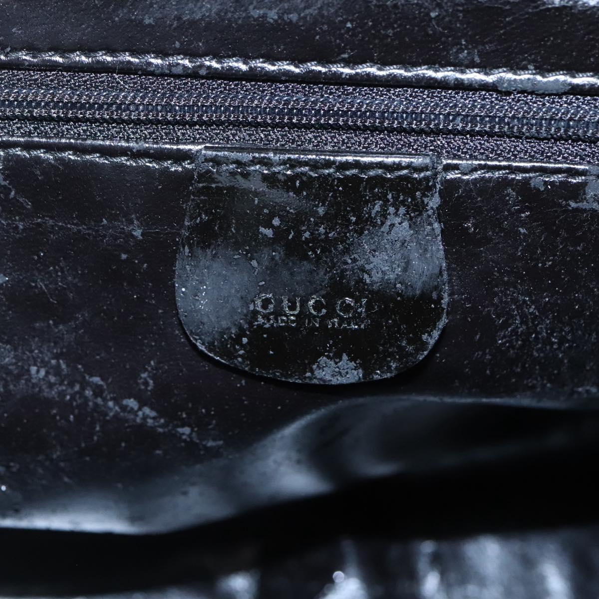 GUCCI Bamboo Hand Bag Nylon Black Auth nb074