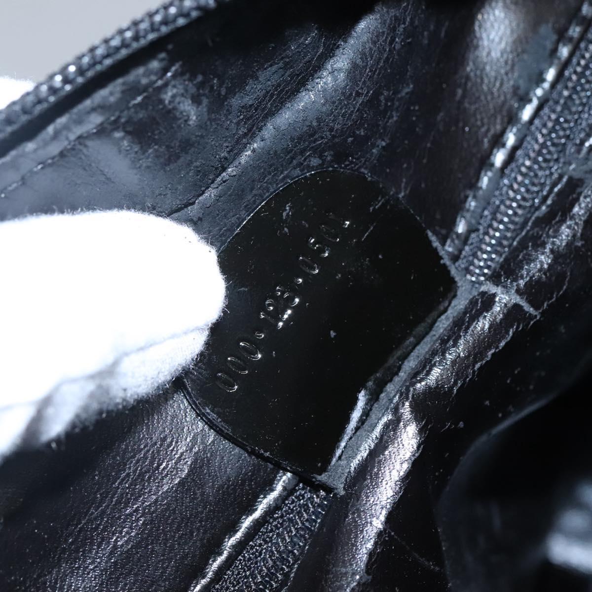 GUCCI Bamboo Hand Bag Nylon Black Auth nb074