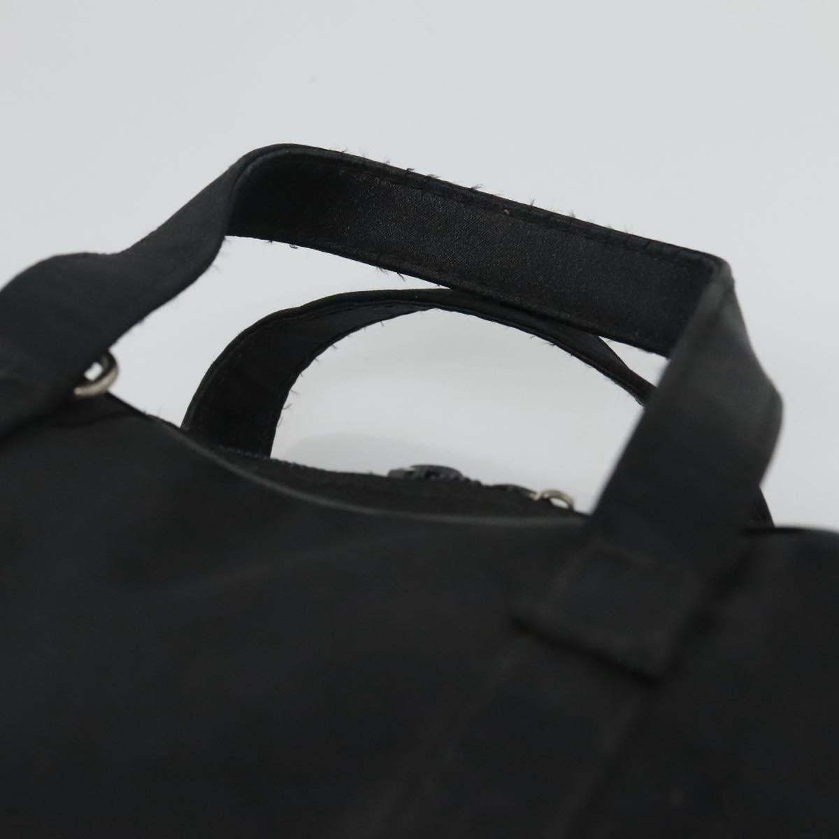 GUCCI Bamboo Hand Bag Nylon Black Auth nb074