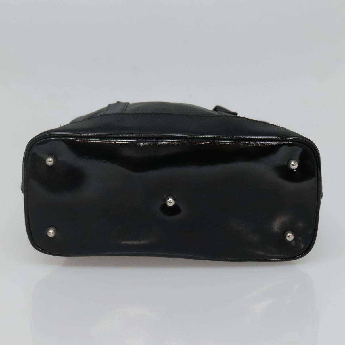 GUCCI Bamboo Hand Bag Nylon Black Auth nb074