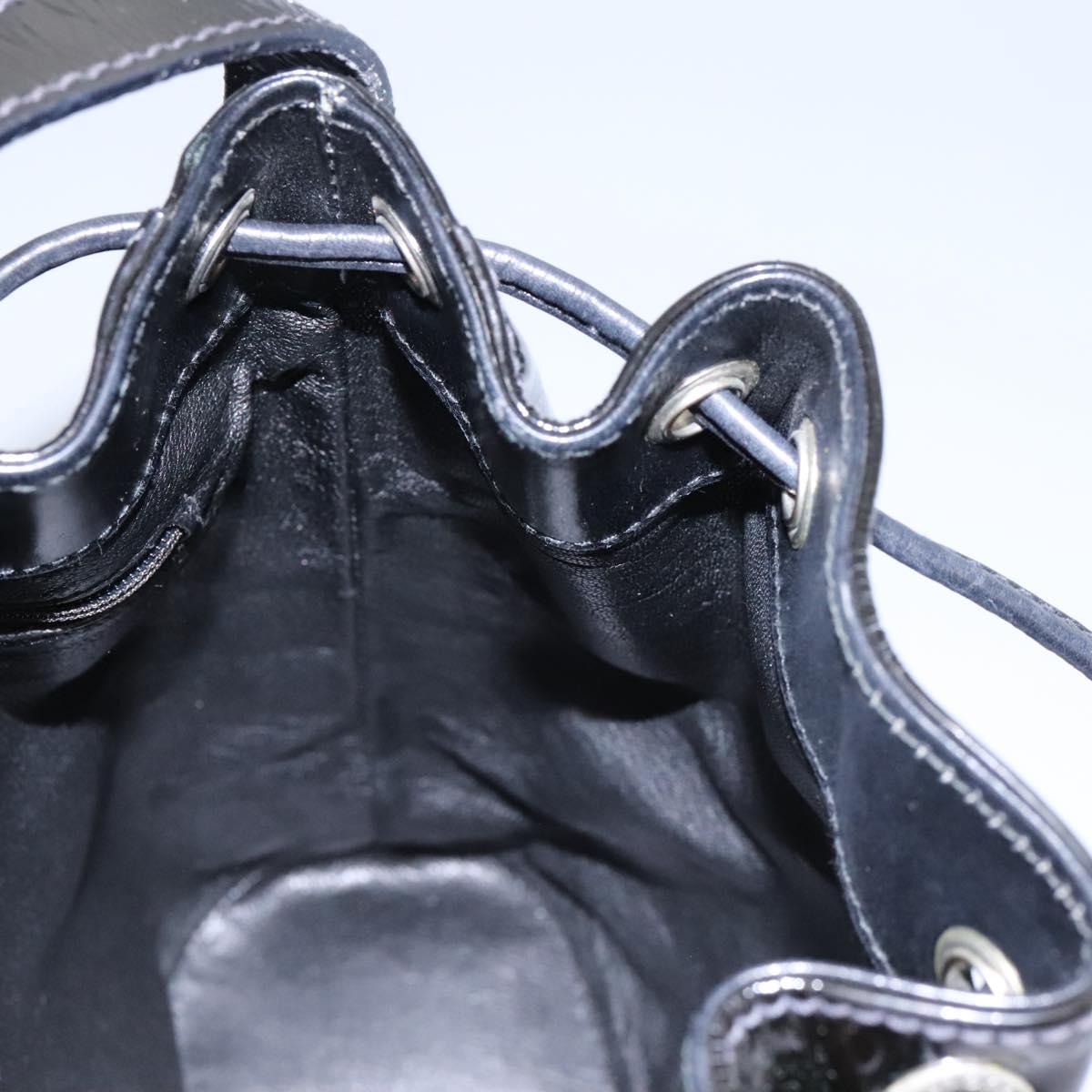GUCCI Web Sherry Line Shoulder Bag Patent leather Black Green Red Auth nb076