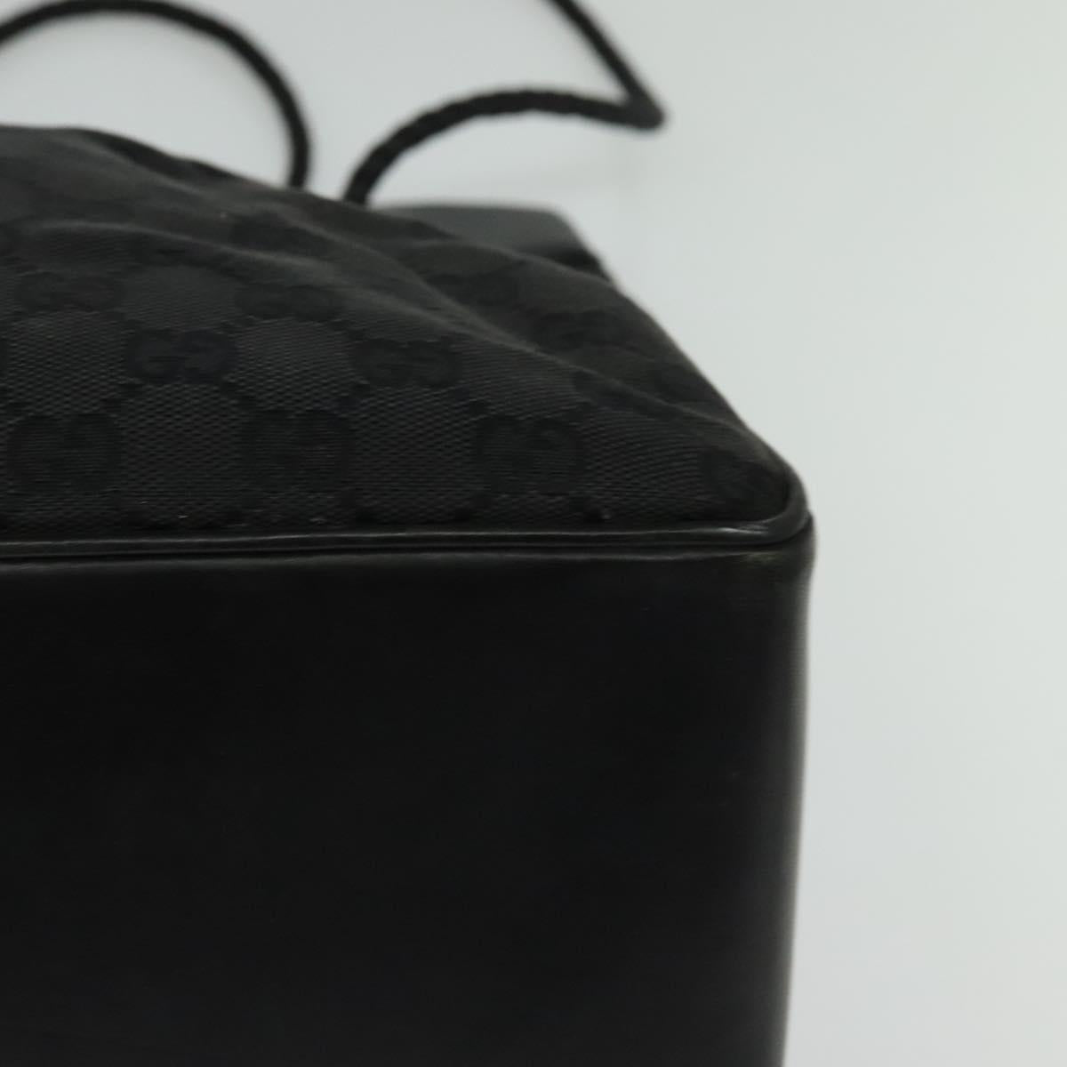 GUCCI GG Canvas Tote Bag Black 109141 Auth nb078