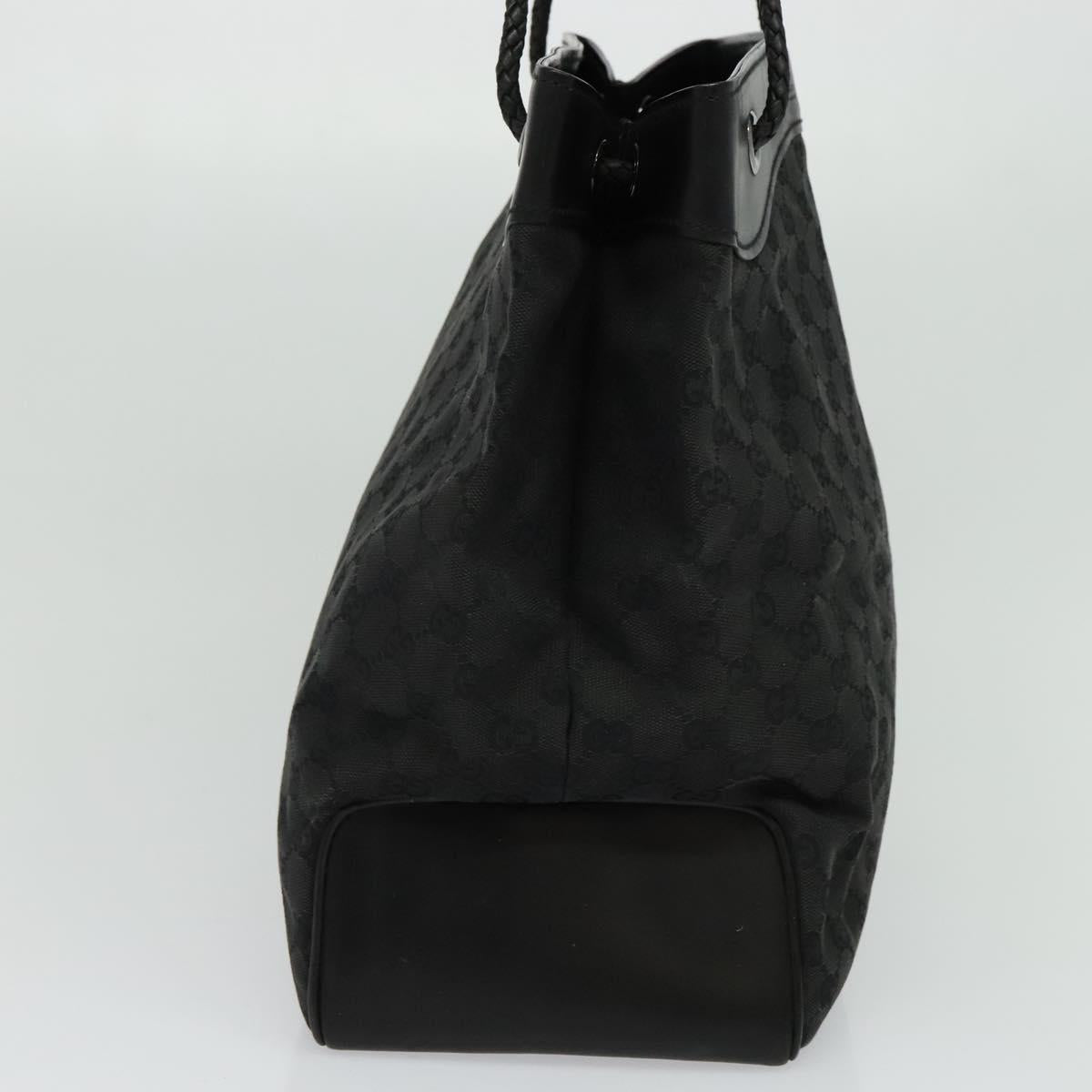 GUCCI GG Canvas Tote Bag Black 109141 Auth nb078
