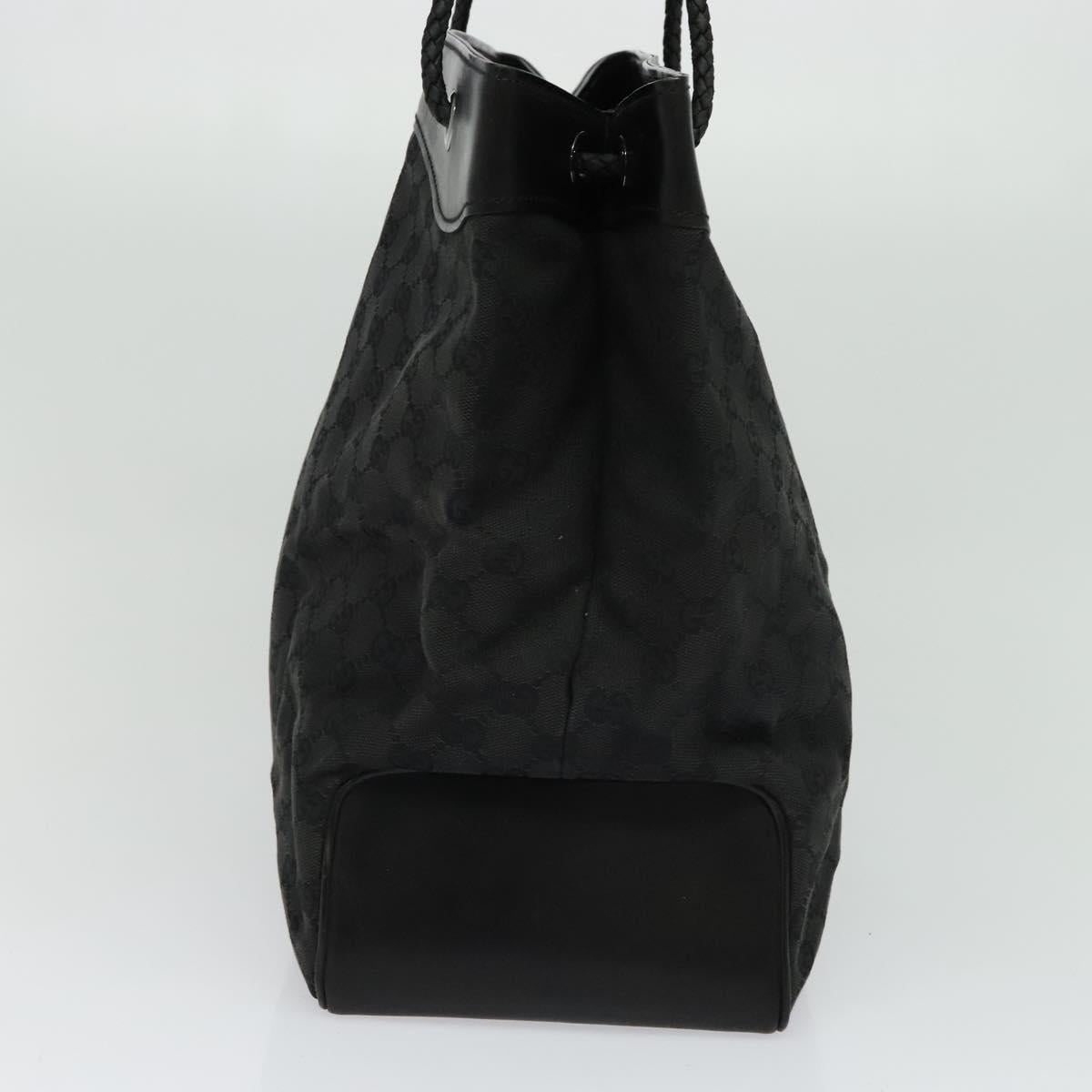 GUCCI GG Canvas Tote Bag Black 109141 Auth nb078