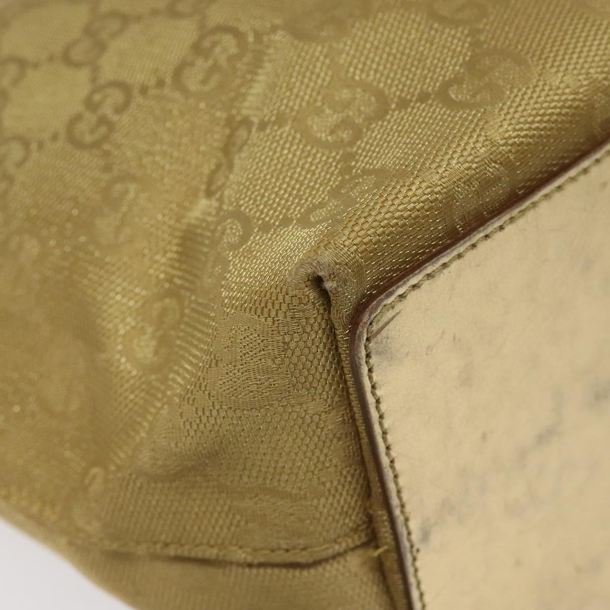 GUCCI GG Canvas Tote Bag Gold 002 1099 Auth nb079