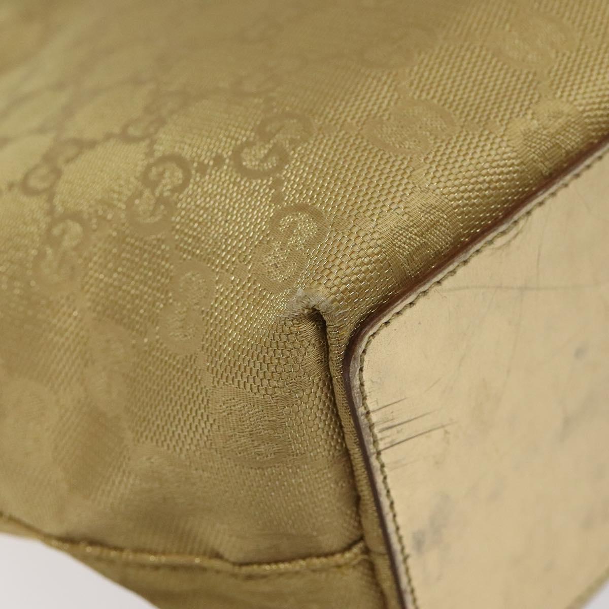 GUCCI GG Canvas Tote Bag Gold 002 1099 Auth nb079