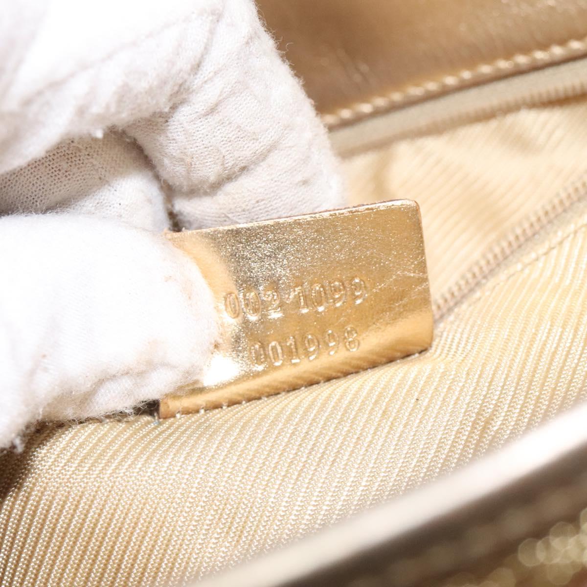 GUCCI GG Canvas Tote Bag Gold 002 1099 Auth nb079