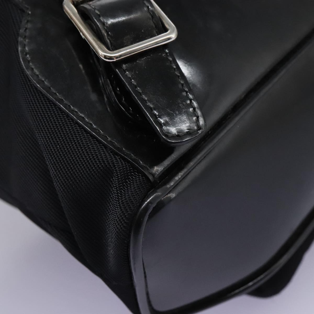 GUCCI Bamboo Backpack Nylon Black 003 1998 0030 Auth nb097