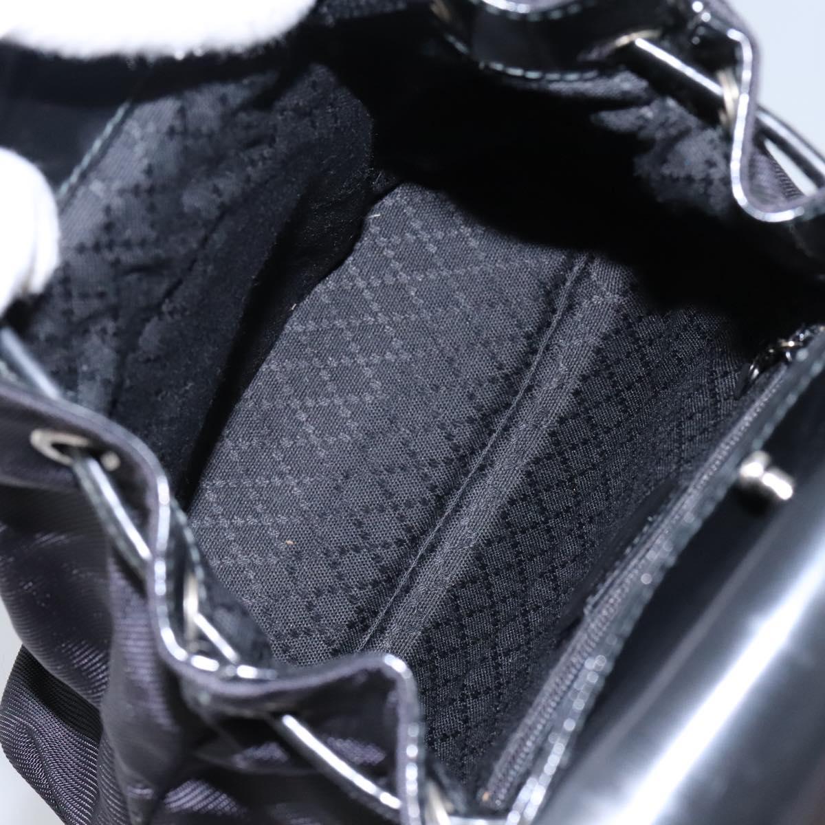 GUCCI Bamboo Backpack Nylon Black 003 1998 0030 Auth nb097