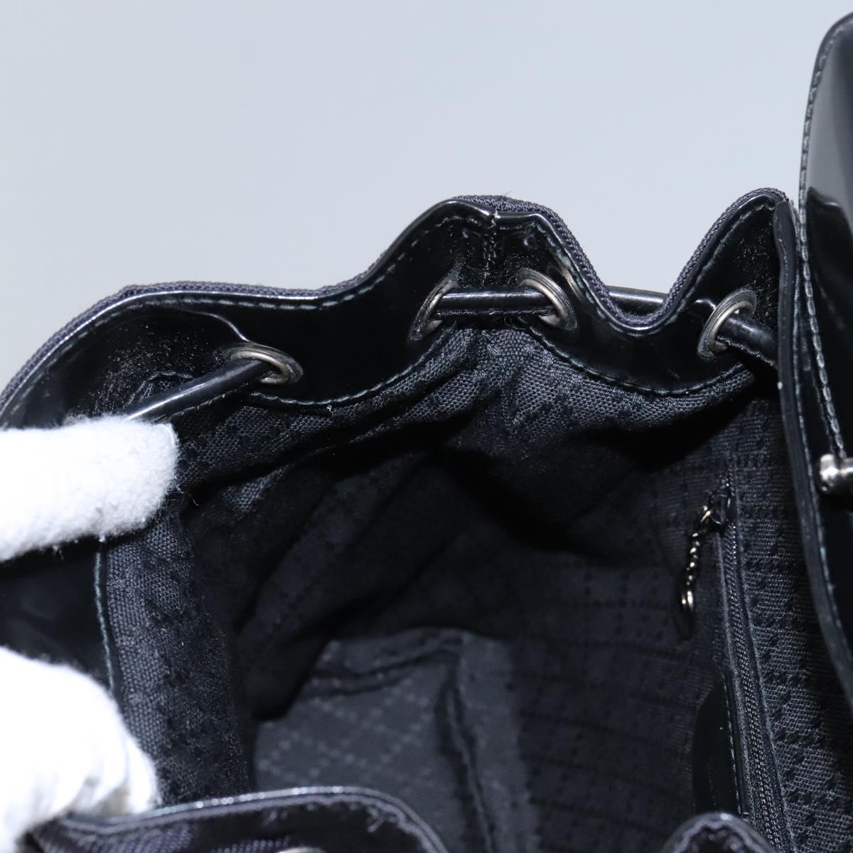 GUCCI Bamboo Backpack Nylon Black 003 1998 0030 Auth nb097