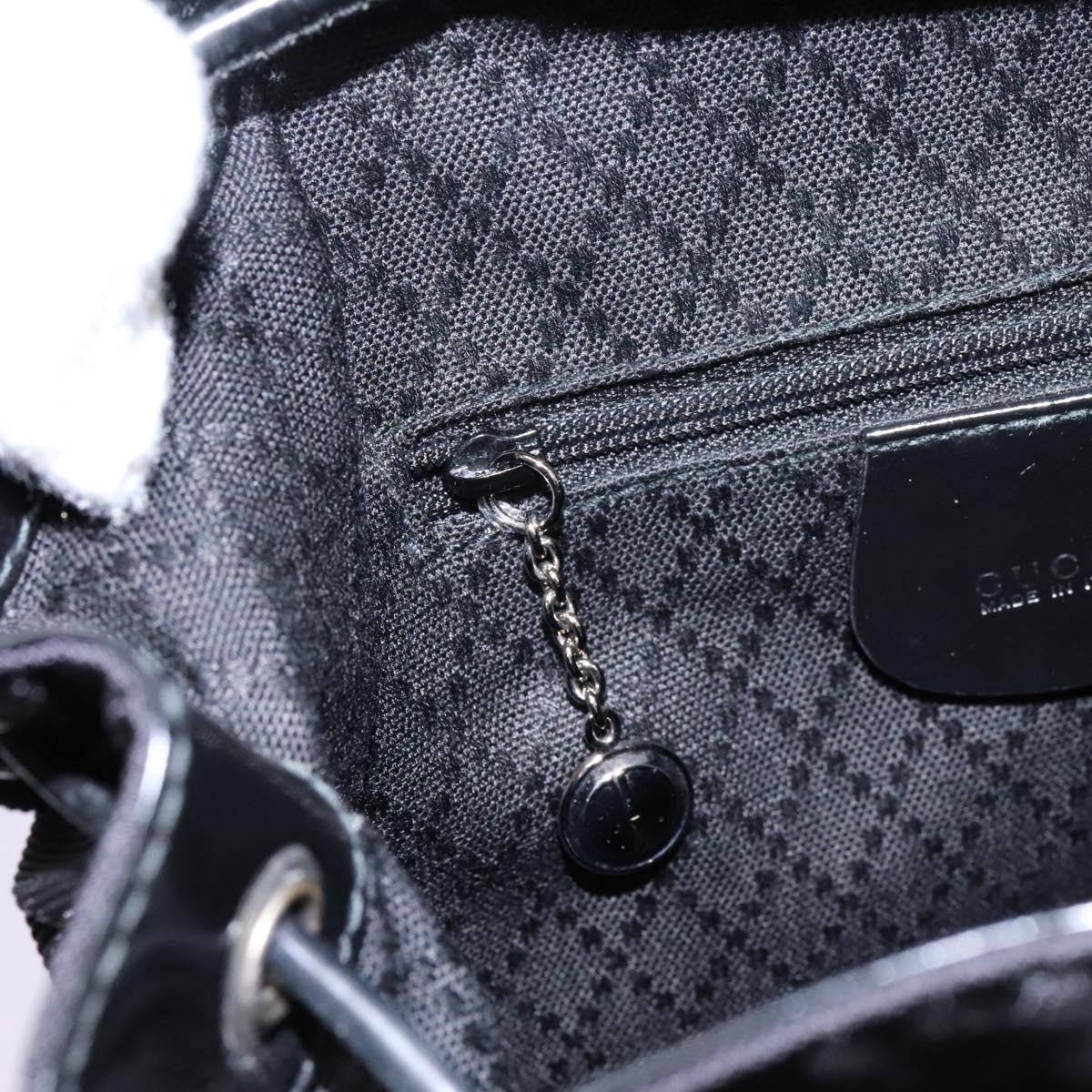 GUCCI Bamboo Backpack Nylon Black 003 1998 0030 Auth nb097