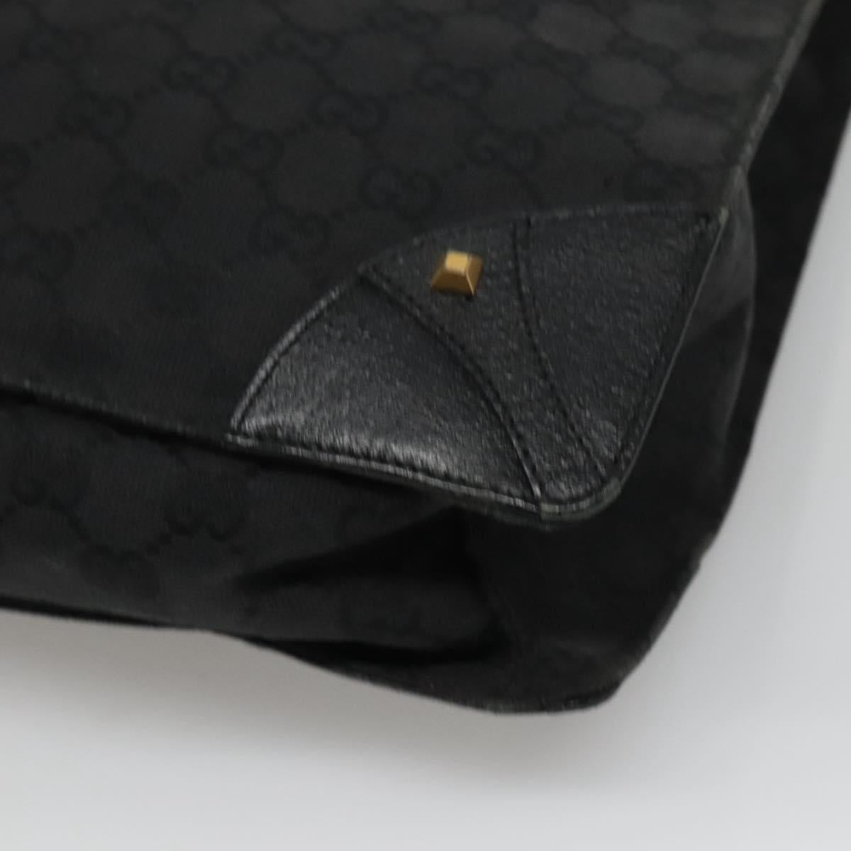 GUCCI GG Canvas Tote Bag Black 120898 Auth nb109