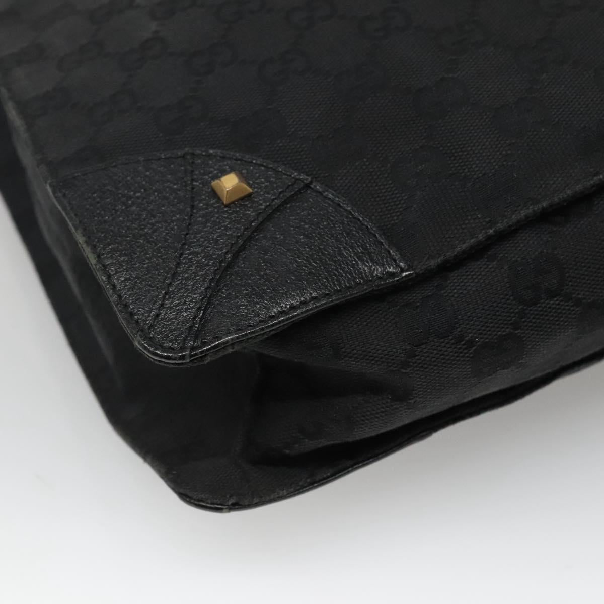GUCCI GG Canvas Tote Bag Black 120898 Auth nb109