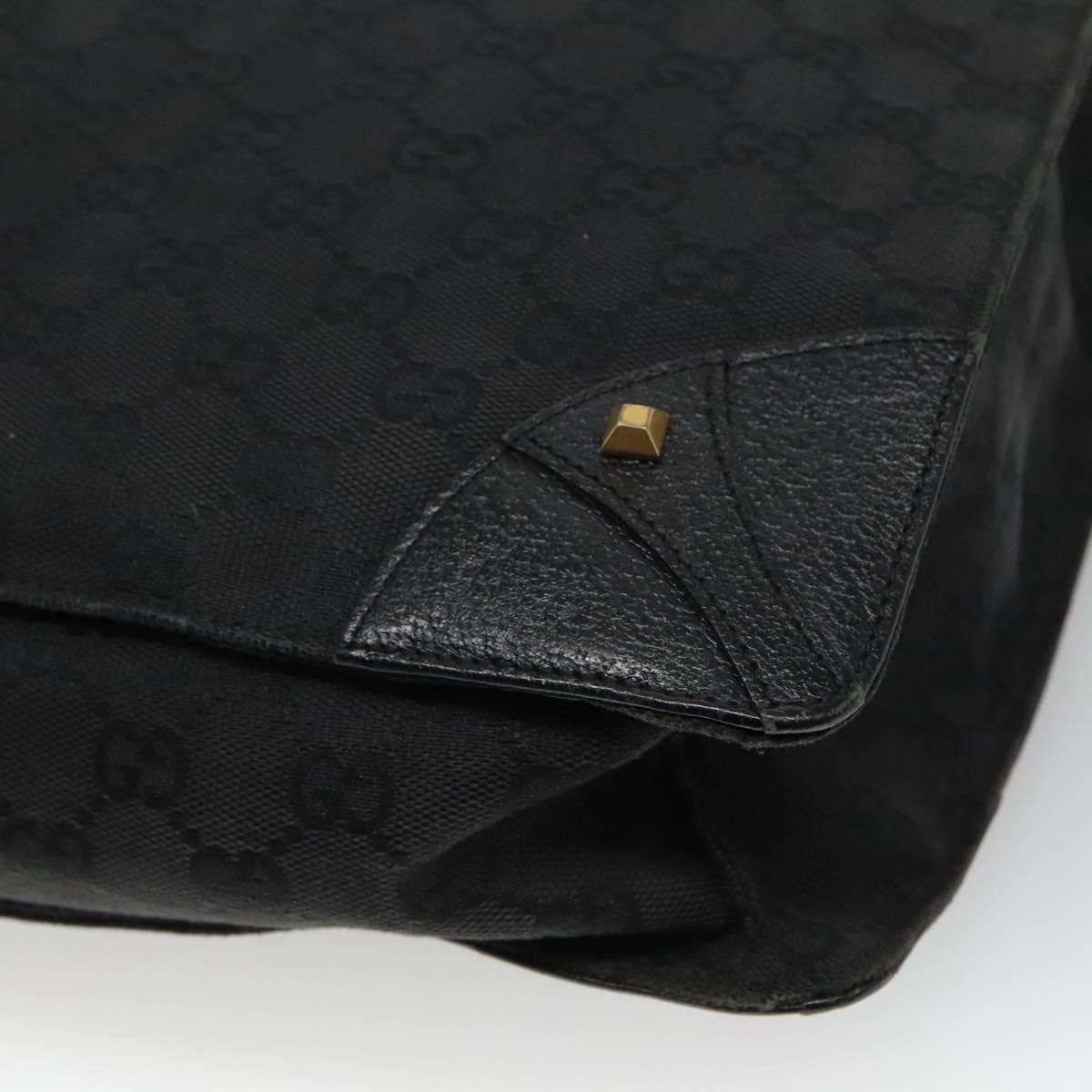 GUCCI GG Canvas Tote Bag Black 120898 Auth nb109