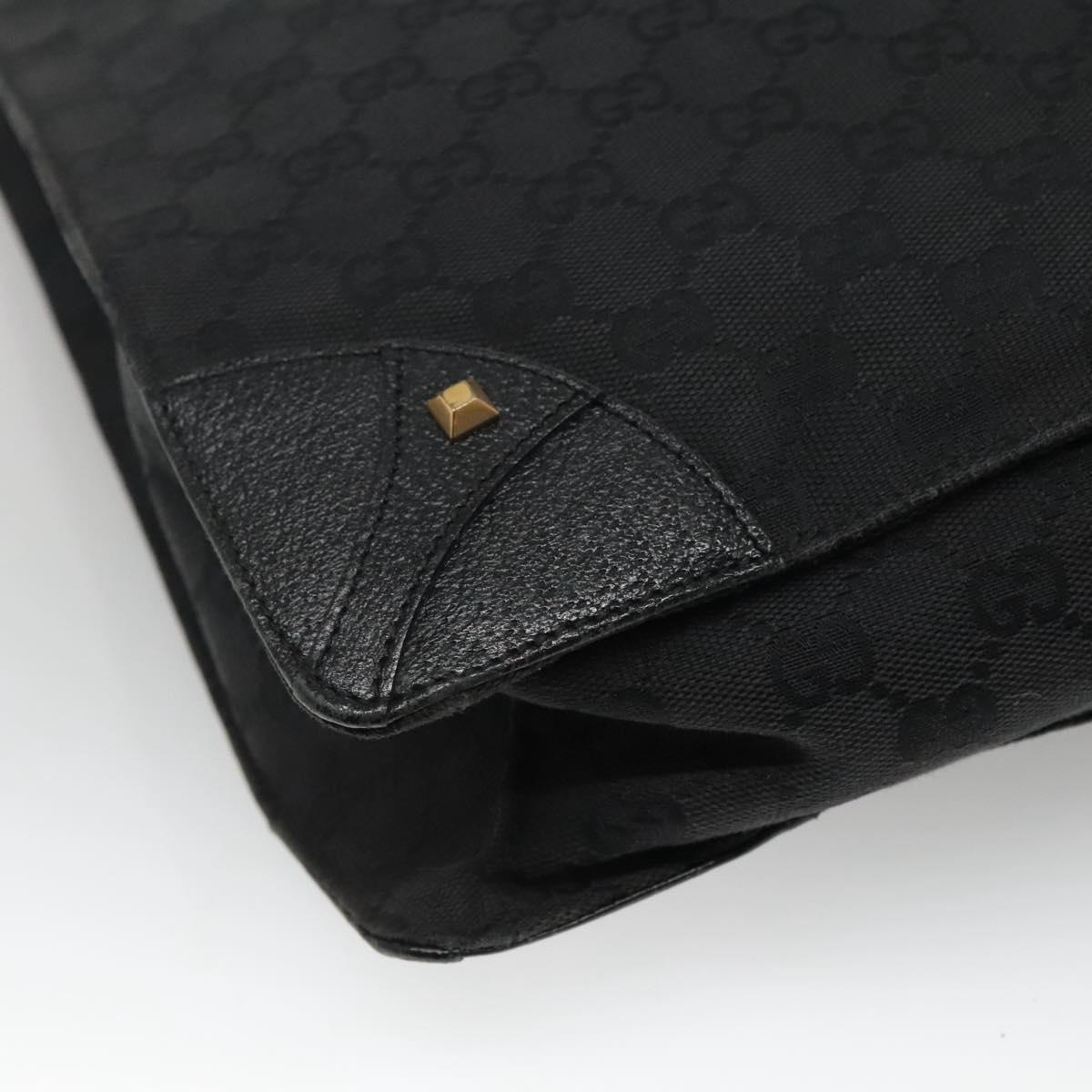 GUCCI GG Canvas Tote Bag Black 120898 Auth nb109