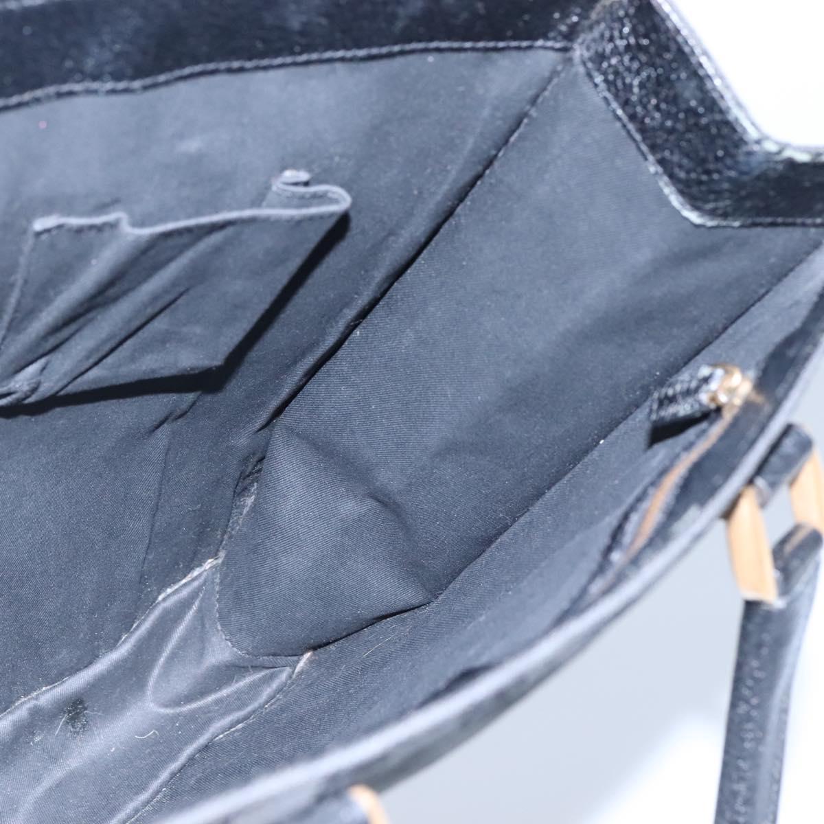 GUCCI GG Canvas Tote Bag Black 120898 Auth nb109