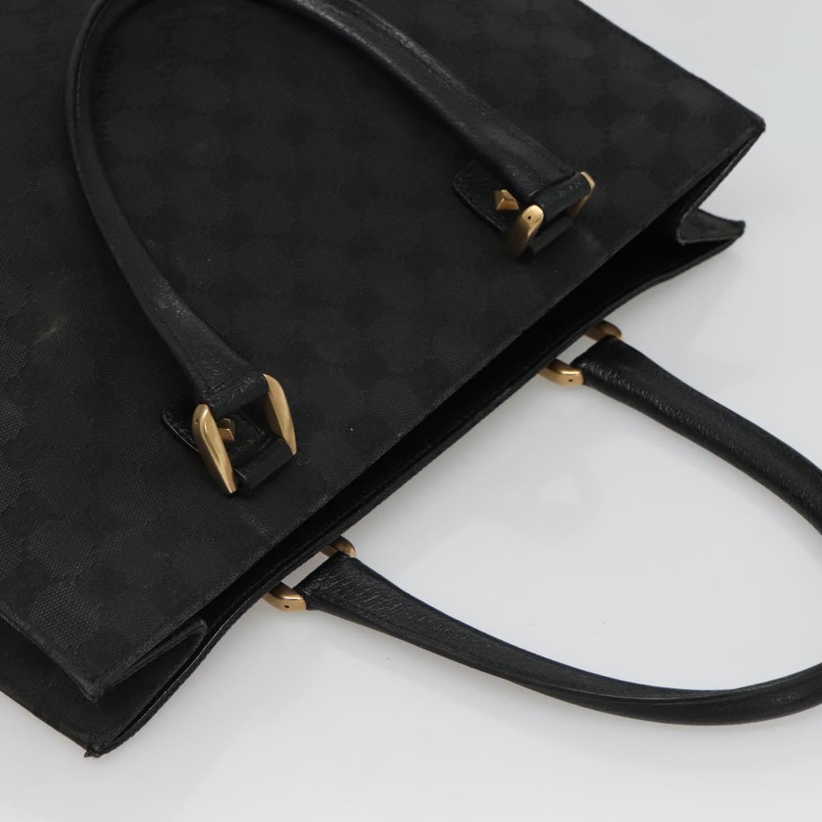 GUCCI GG Canvas Tote Bag Black 120898 Auth nb109