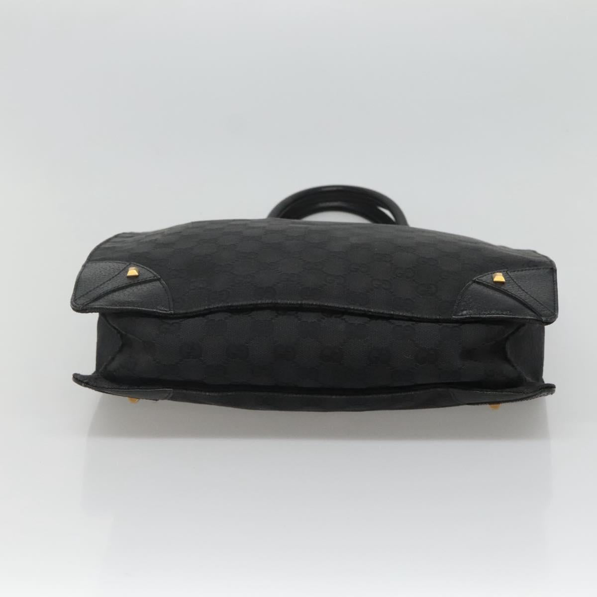 GUCCI GG Canvas Tote Bag Black 120898 Auth nb109