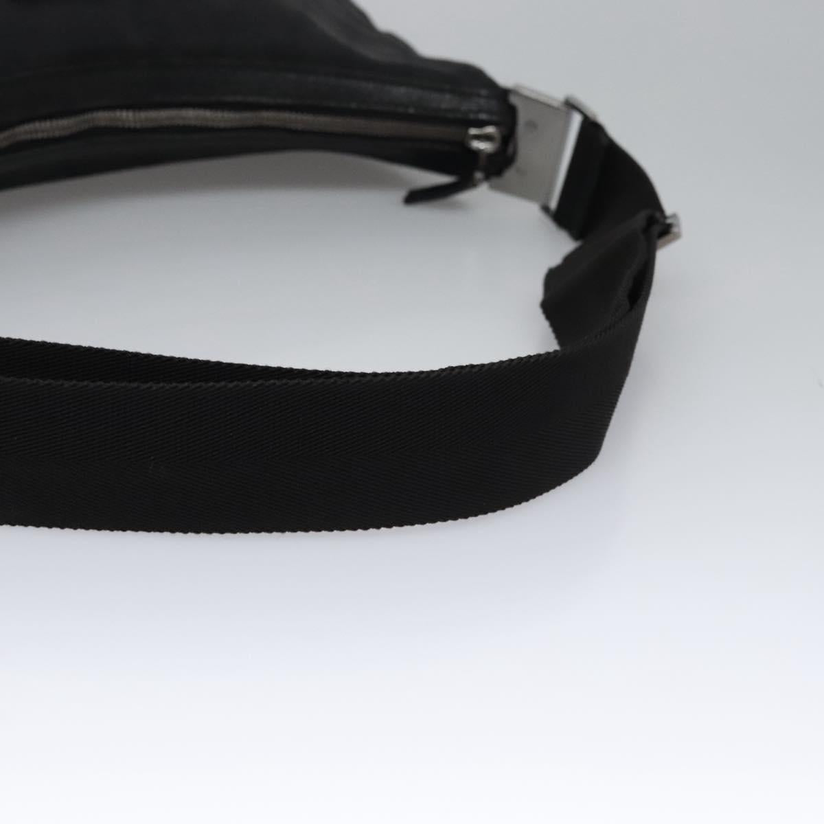 GUCCI GG Canvas Shoulder Bag Black Silver 122790 Auth nb120