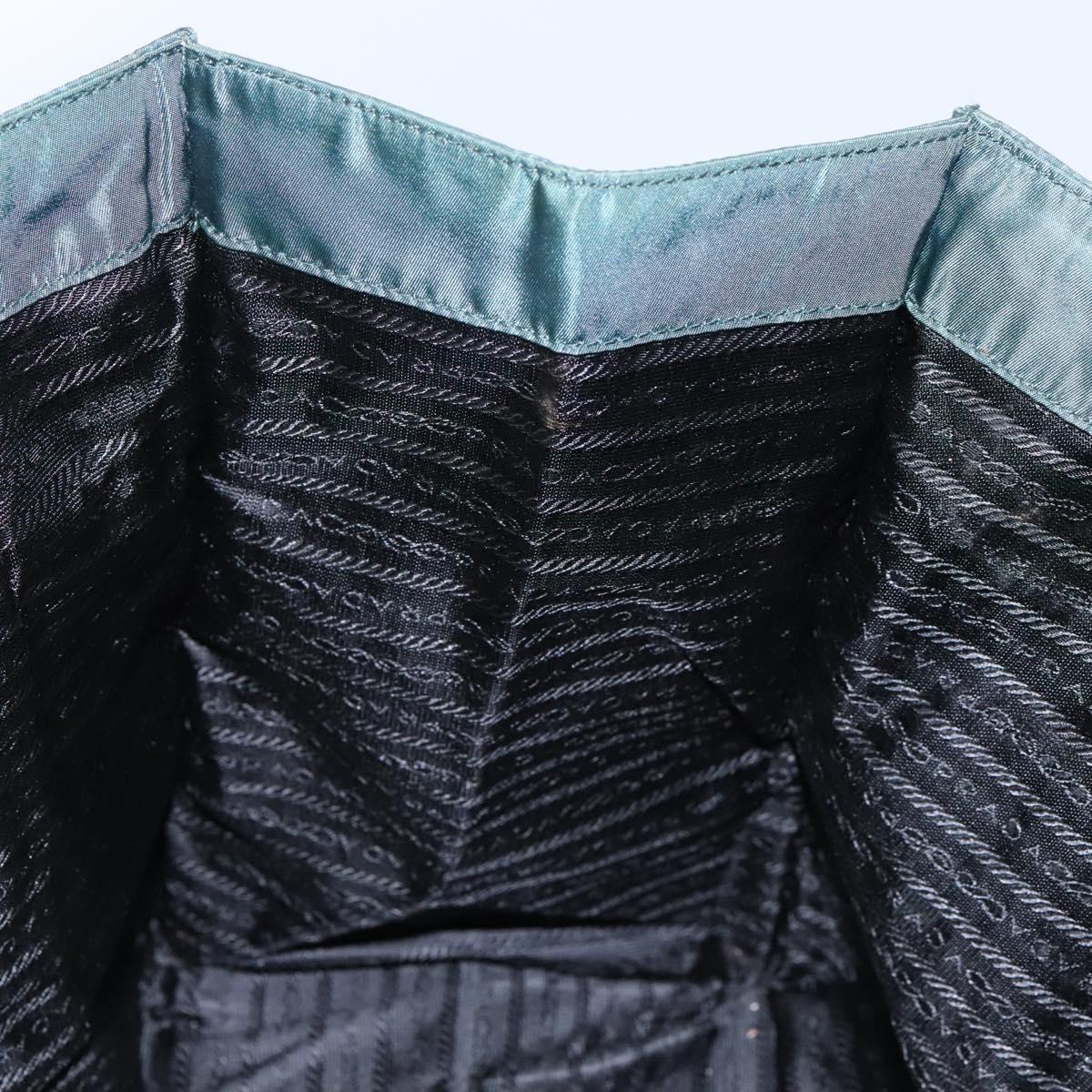 PRADA Hand Bag Nylon Khaki Auth nb125