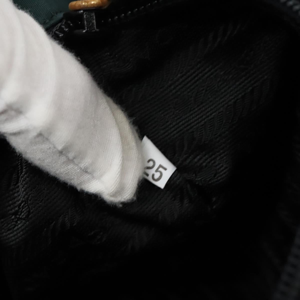 PRADA Hand Bag Nylon Khaki Auth nb125