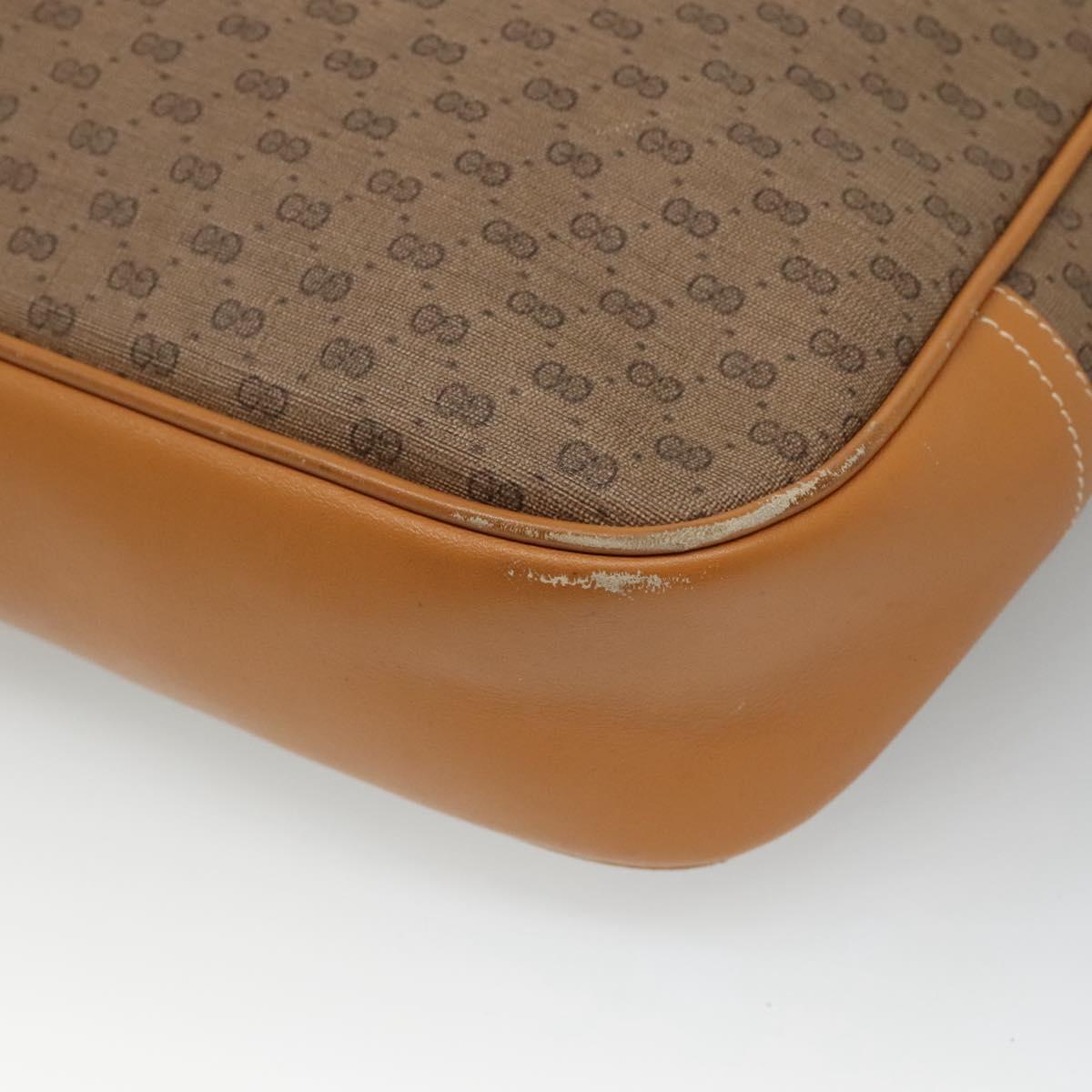 GUCCI Micro GG Supreme Tote Bag PVC Brown 002 39 0149 Auth nb176