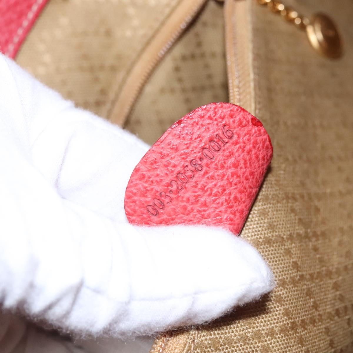 GUCCI Bamboo Backpack Suede Leather Red Gold 003 2058 0016 Auth nb202