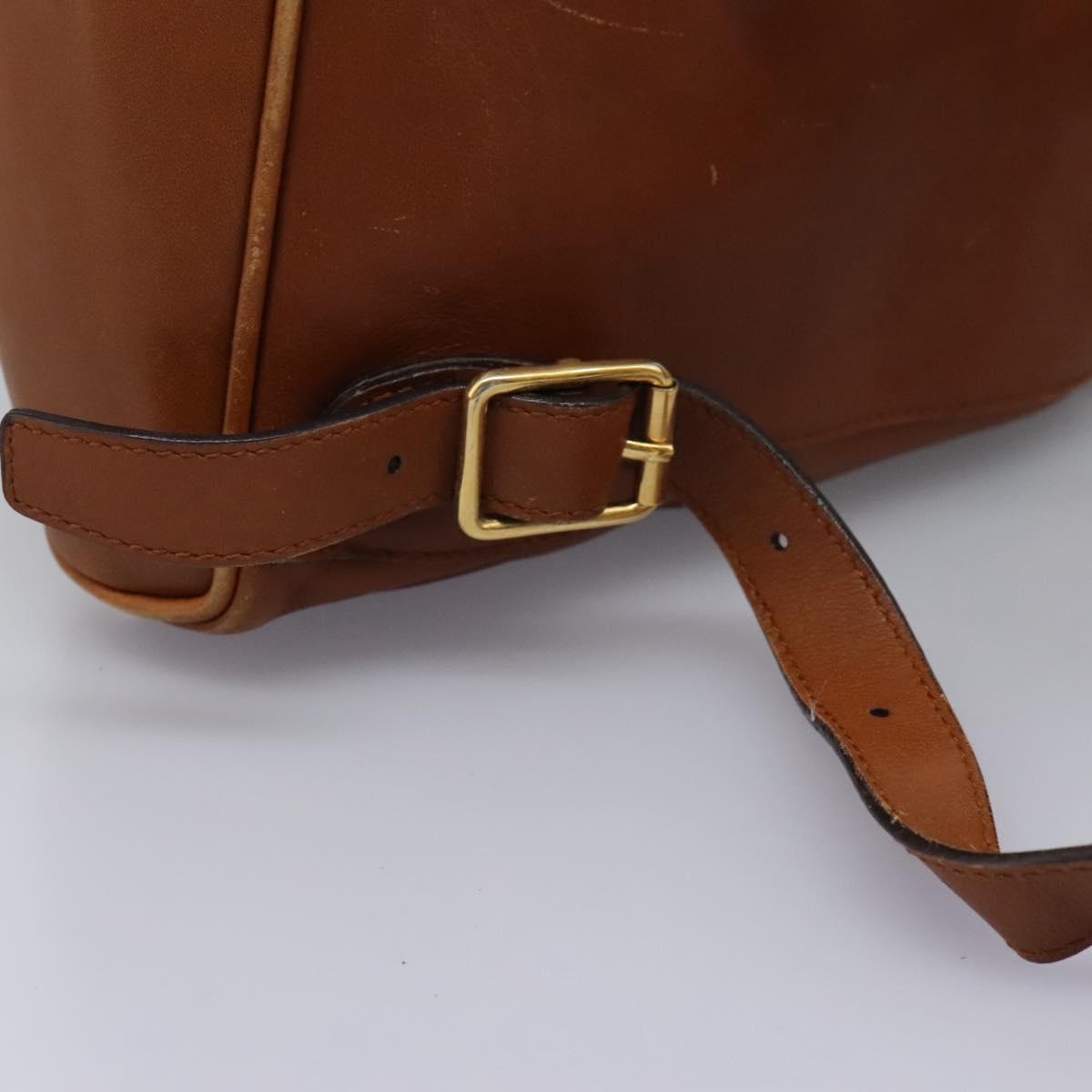 GUCCI Bamboo Backpack Leather Brown Gold 003 1705 0030 Auth nb204