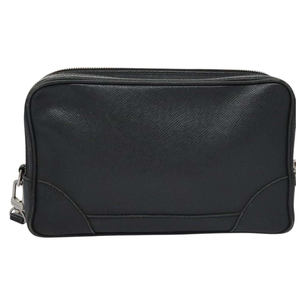 LOUIS VUITTON Taiga Pavel Clutch Bag Ardoise M32902 LV Auth nb211