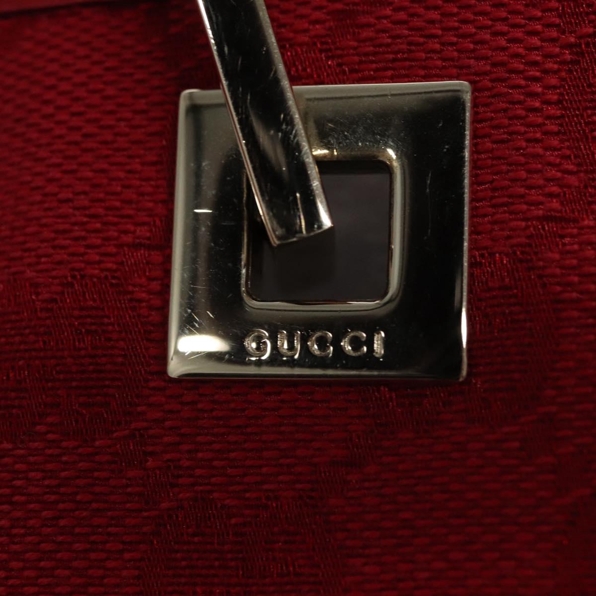 GUCCI GG Canvas Tote Bag Red gold 002 1098 Auth nb221