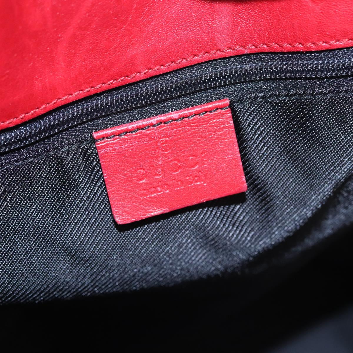 GUCCI GG Canvas Tote Bag Red gold 002 1098 Auth nb221