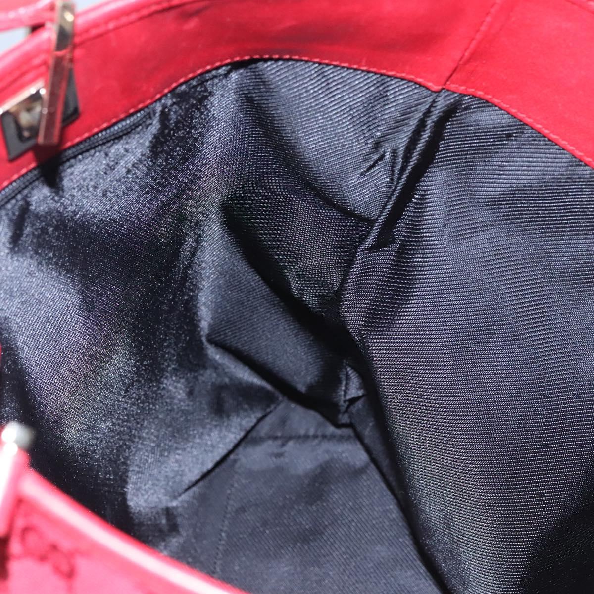 GUCCI GG Canvas Tote Bag Red gold 002 1098 Auth nb221